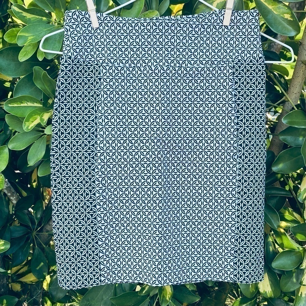 High Waist Bodycon Mini Skirt Margaret M Black and white patterned skirt